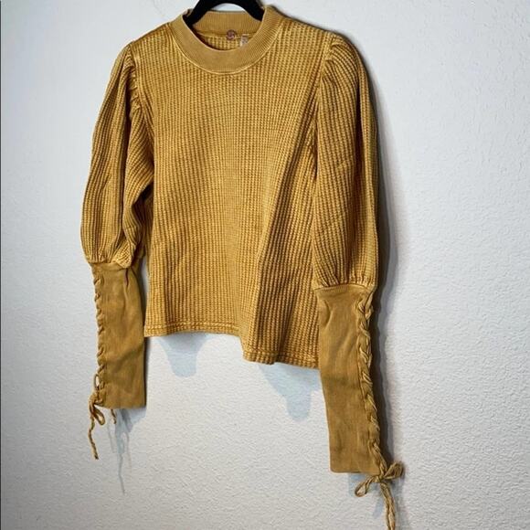 Free people Tasha Thermal Top Mustard'[p]-= - Picture 6 of 12